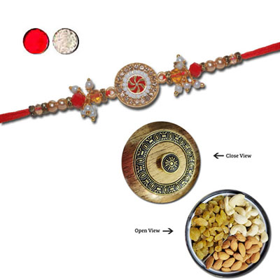 "RAKHIS -AD 4200 A (Single Rakhi), Magna Junior Dry Fruit Box - Code DFB1000 - Click here to View more details about this Product